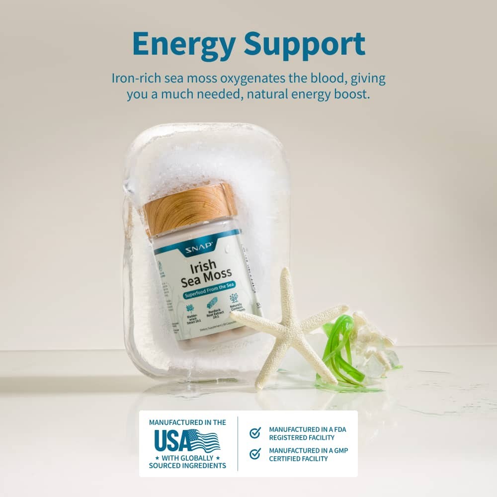 Irish Sea Moss with Iodine Energy Support - Buy 3, Get 2 FREE!