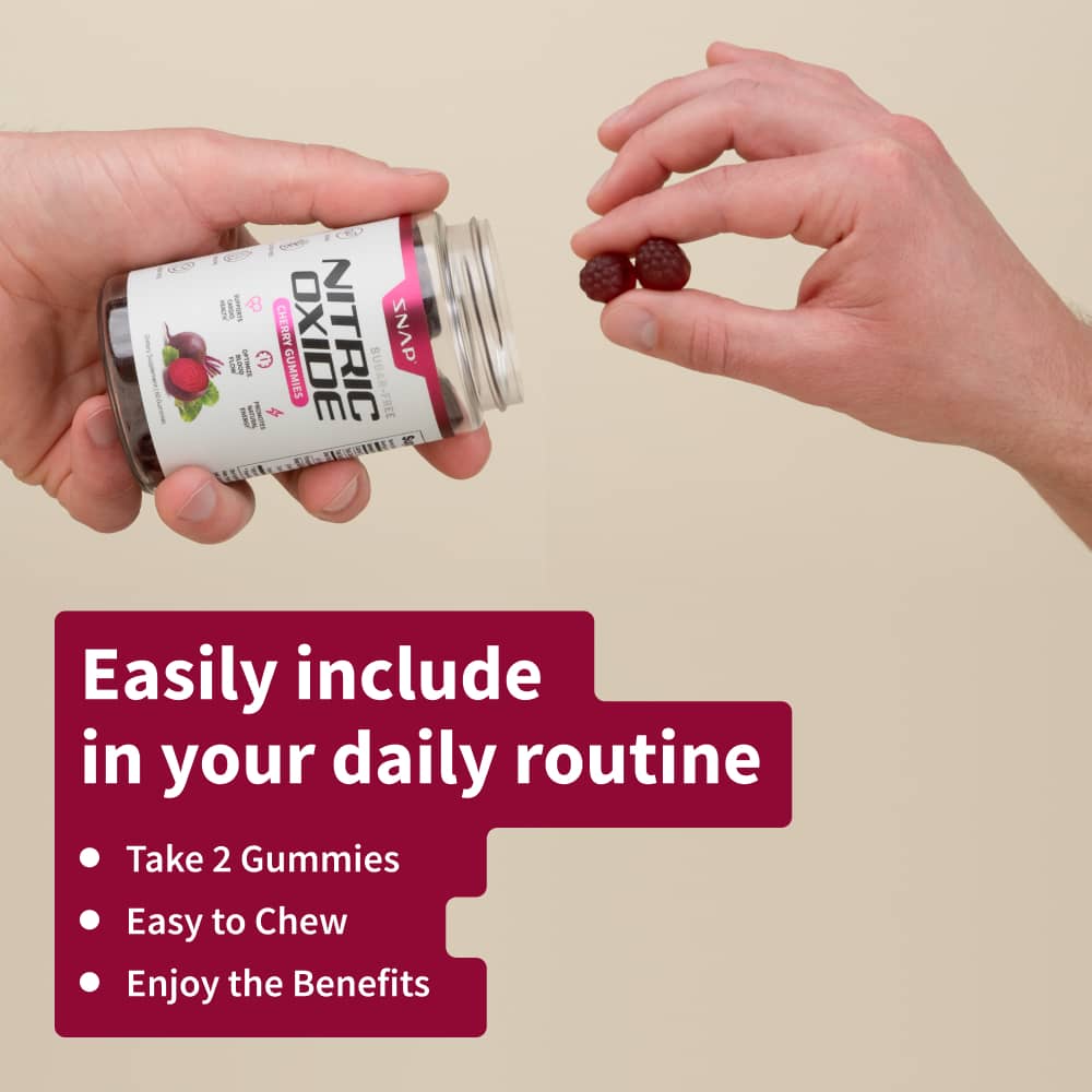 Nitric Oxide Gummies - Cherry Flavor - Buy 2 Get 1 FREE!