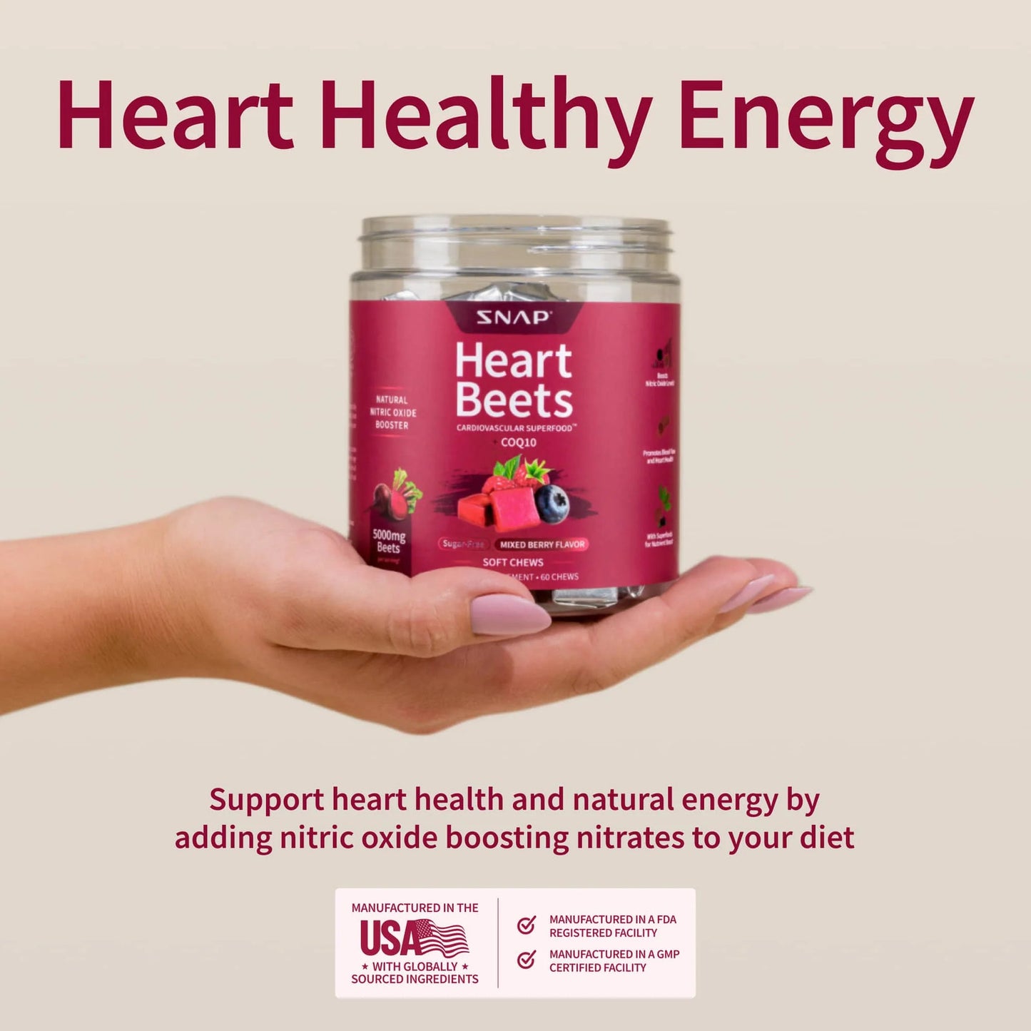 Heart Beets Chews - Buy 2, Get 1 FREE!