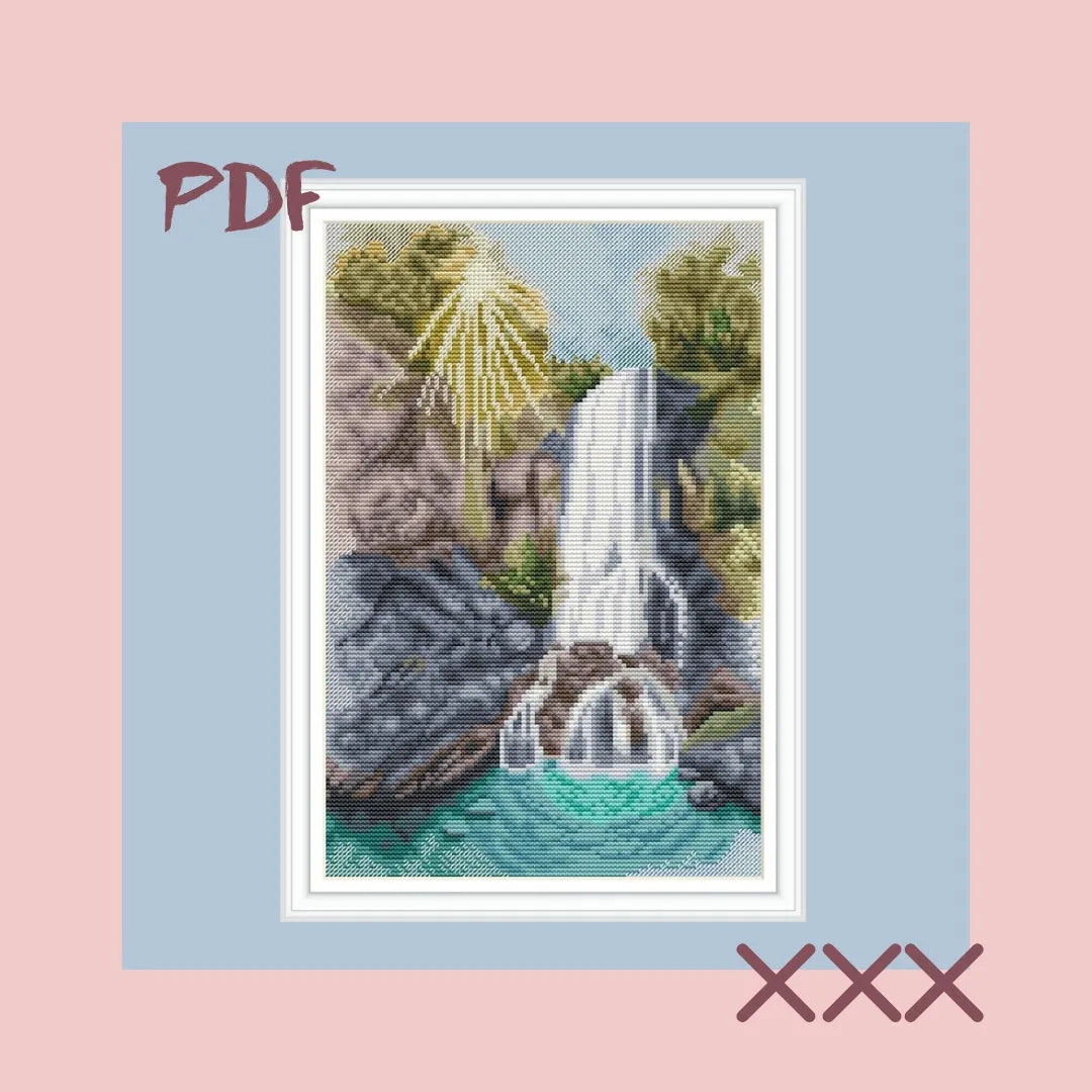 Saturated with Rays - PDF Cross Stitch Pattern-0