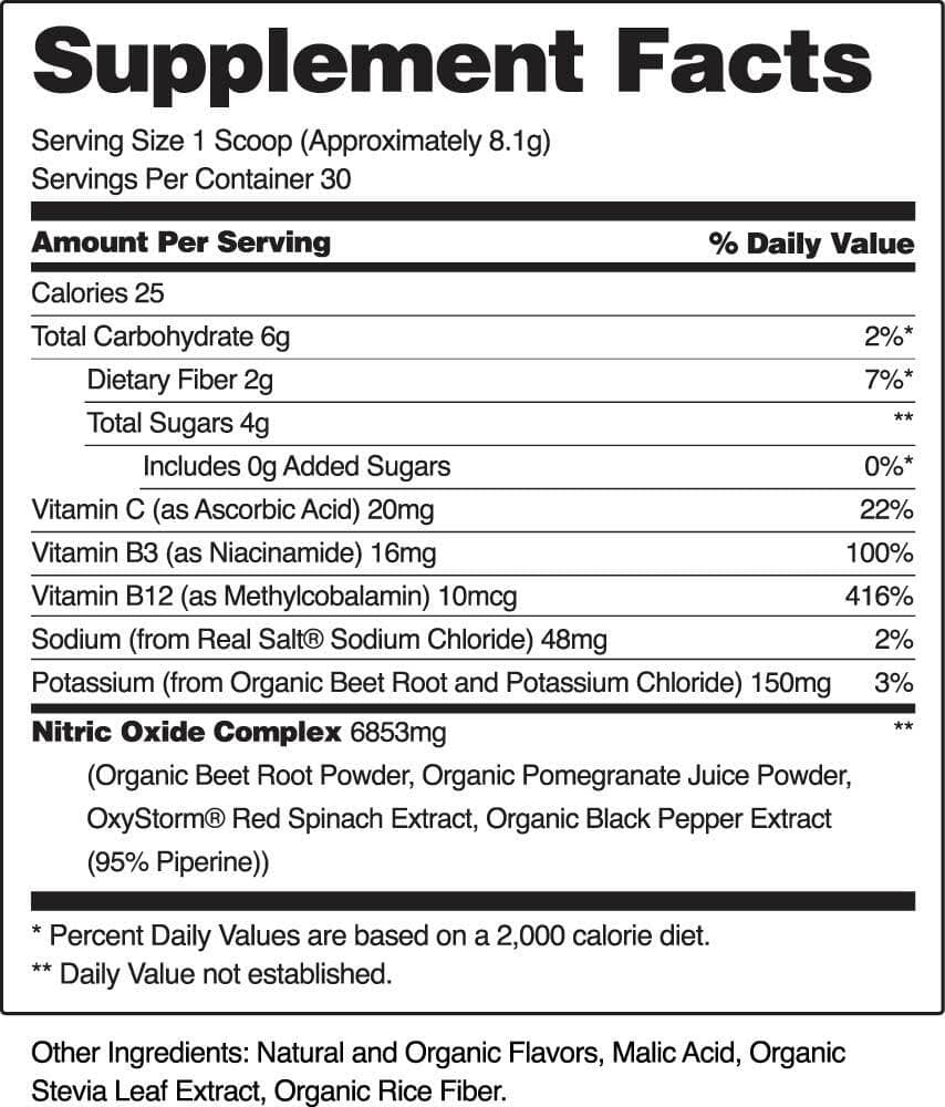 Nitric Oxide Organic Beets - Original Berry Flavor - 3 Month Supply