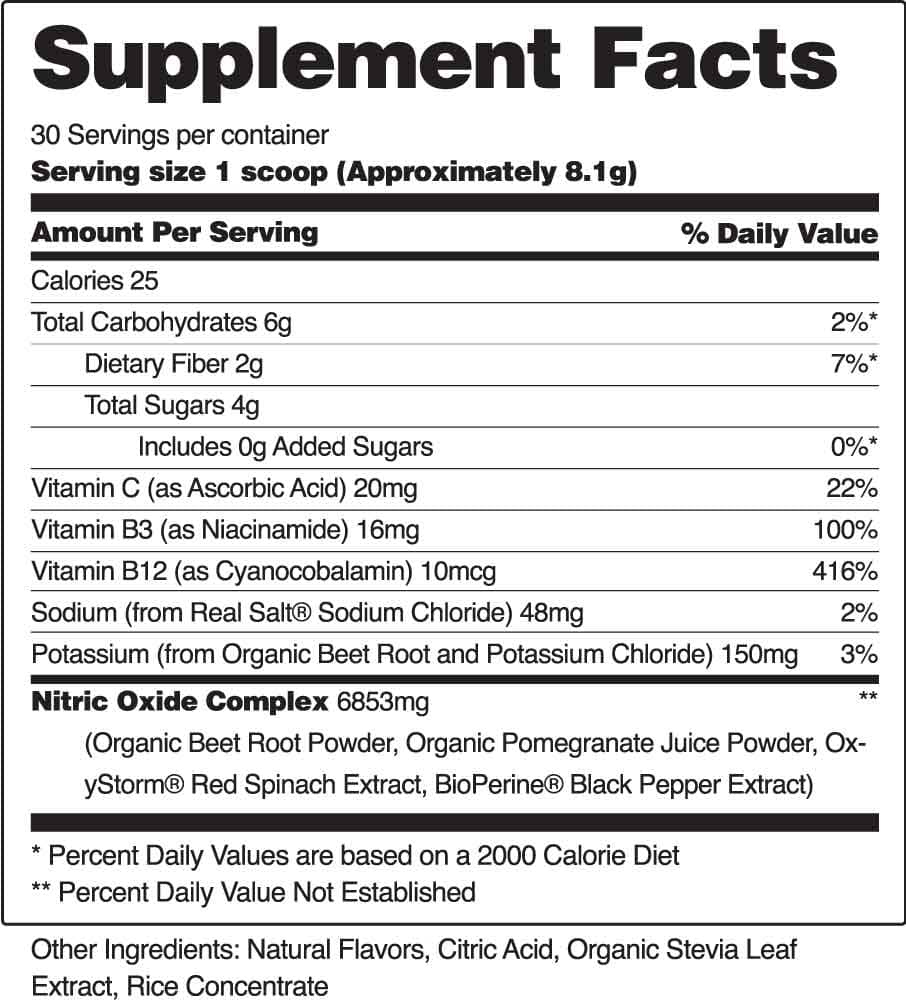 Nitric Oxide Organic Beets - Apple Flavor